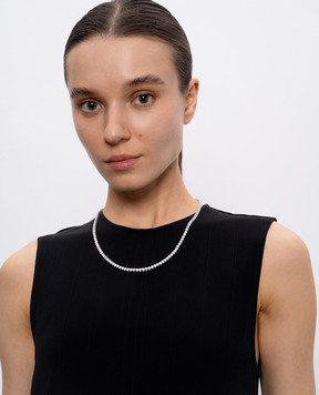 Swarovski Сріблясте намисто Matrix Tennis з кристалами 5681801