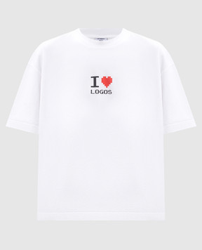 Vetements Біла футболка з принтом напису UA66TR695W