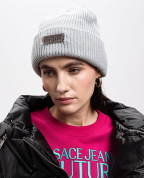 Versace Jeans Couture Сіра шапка з логотипом 77HAZK50ZG291