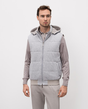 Doriani Cashmere Сірий меланжевий жилет A403CAPJ36N2