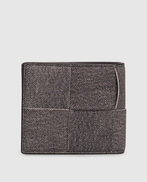 Bottega Veneta Серый кожаный портмоне Intreccio 743004V5UF1