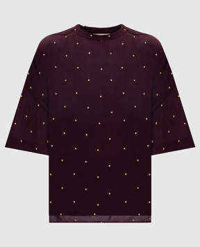 Twinset Бордова блуза з логотипом 252TP2033
