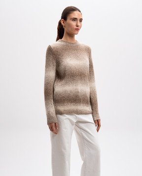 Woolrich Бежевий светр з альпакою з ефектом деграде CFWWKN0282FRUF0748