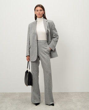 Ermanno Scervino Сірі штани кльош з вовною D456P317JBG