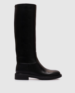 Gianvito Rossi Чорні шкіряні чоботи ASCOTT G8012820GOM
