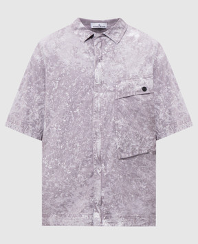 Stone Island Серая рубашка с принтом в виде пятен K1S151100013S0143