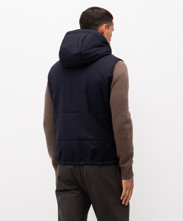Cashmere&Whiskey Синий жлет из шерсти 6400954300 изображение 4