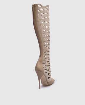 Brian Atwood Бежевые замшевые сапоги ELECTRA ELECTRA