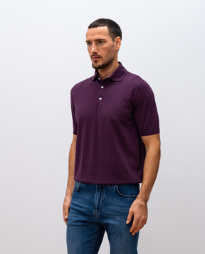 ISAIA Фіолетове поло з емблемою MG8240Y0421