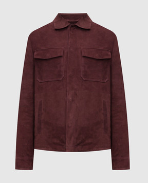 Cashmere&Whiskey Бордова замшева куртка LEONARDO0025067