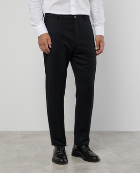 Canali Сині штани з вовни PR0125691678