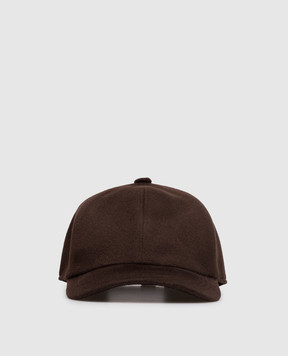 Cashmere&Whiskey Коричнева кепка з кашеміру 9925002