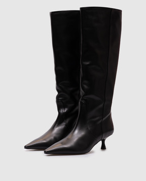 Stuart Weitzman Черные кожаные ботинки NAOMI SI430