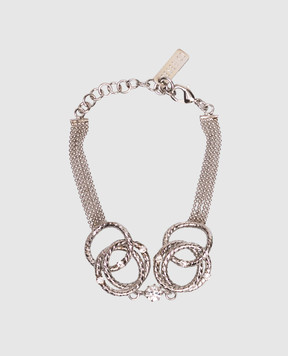 Peserico Сріблястий браслет з кристалами S35485C0CC704