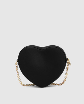 Dolce&Gabbana Детская черная сумка кросс-боди DG Girlie Heart с кристаллами EB0260AB002