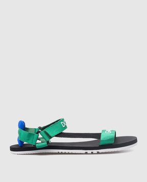 Dolce&Gabbana Детские зеленые сандалии с логотипом DA5189AB028