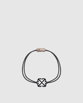 Off-White Чорний браслет Arrow OMOA10AC99MET001