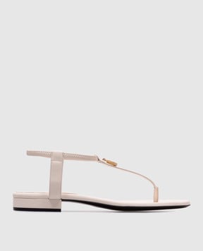 Loro Piana Бежевые кожаные сандалии Мindil FAP4655