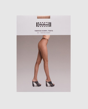 Wolford Бежевые колготки в сетку Twenties Econyl 19393