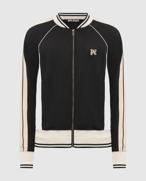 Palm Angels Черная спортивная куртка с вышивкой логотипа PMBD080F24FAB001