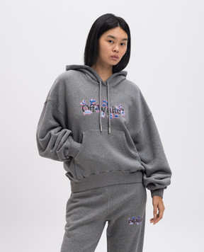 Off-White Серые худи с логотипом OWBB058F24FLE003