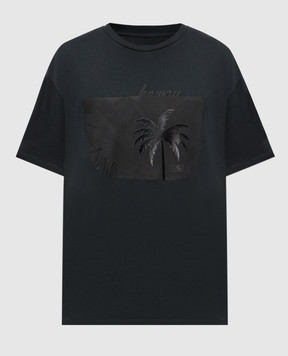 Maison Margiela MM6 Черная футболка с принтом SH2GC0019M20108