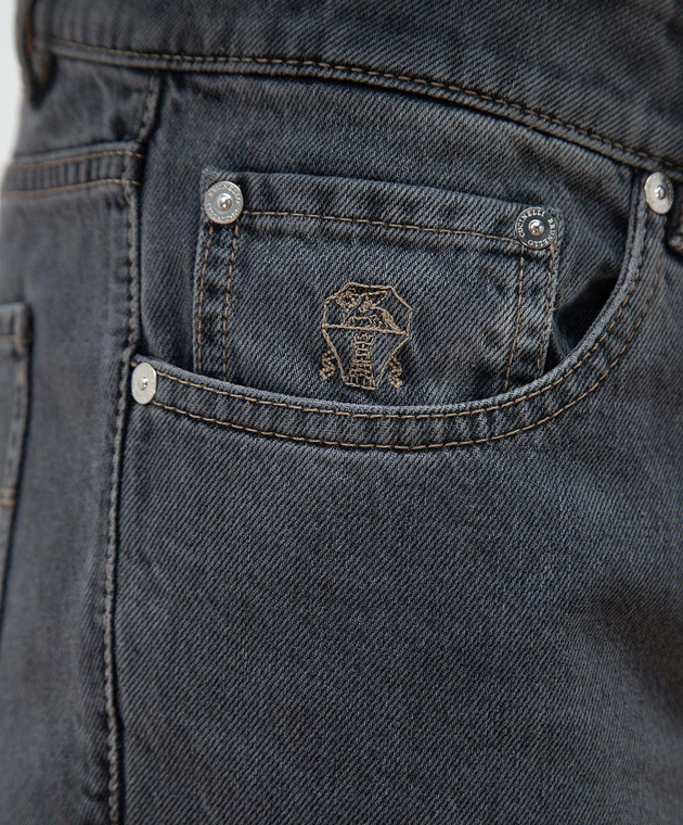 Brunello Cucinelli Серые джинсы с логотип патч M240PD3210 изображение 5