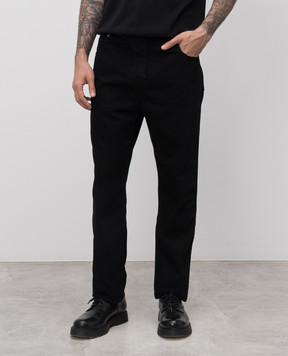 Balmain Чорні джинси з патчем логотипа FH1MI083DF88