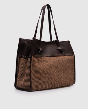 Gianni Chiarini Коричнева комбінована сумка Marcella BS12130MEMORY