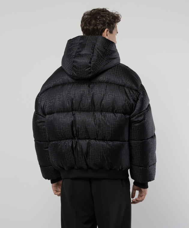 Balmain Черная куртка в монограммы шаблон DH1TP160XB11 изображение 4