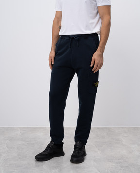 Stone Island Сині джогери з патчем логотипа 811561141