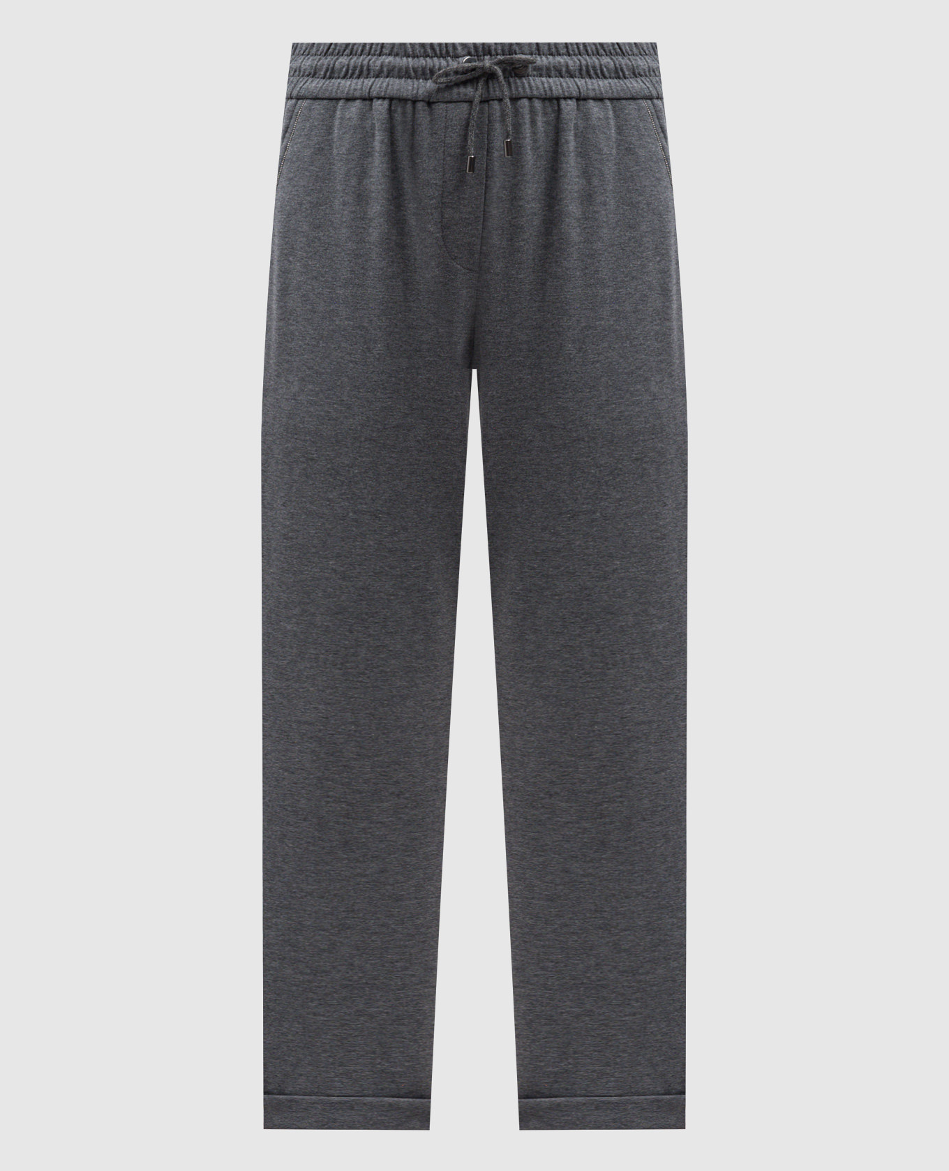 Gray sweatpants with lapels