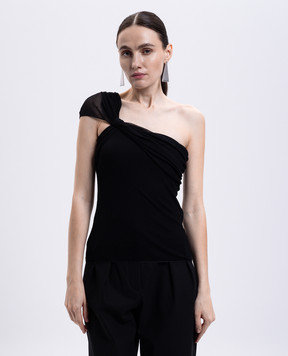Max Mara Чорний топ BELLICO на одне плече BELLICO