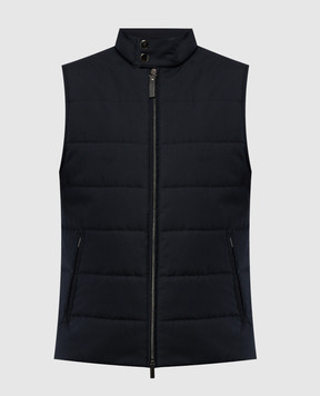 Canali Синий стеганный жилет SG02953O40944