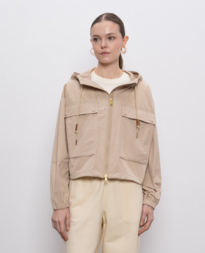 Moncler Бежева куртка Sauvan з логотипом K10931A00110549P3