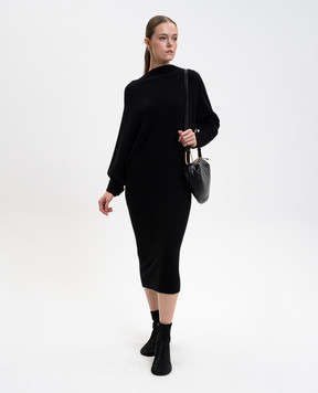 Agnona Чорна сукня з кашеміром KR040281K120F