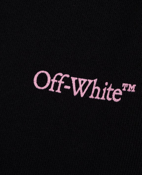 Off-White Детские черные спортивные брюки с принтом логотипа OGCH00AF24FLE001
