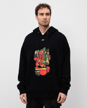 Off-White Чорне худі Nana OMBB085Z25FLE001
