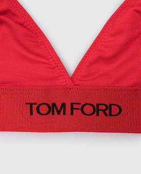 Tom Ford Красный лиф с логотипом BRJ009JEX166