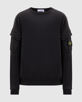 Stone Island Сірий світшот з патчем логотипа K2S156100008S0A20