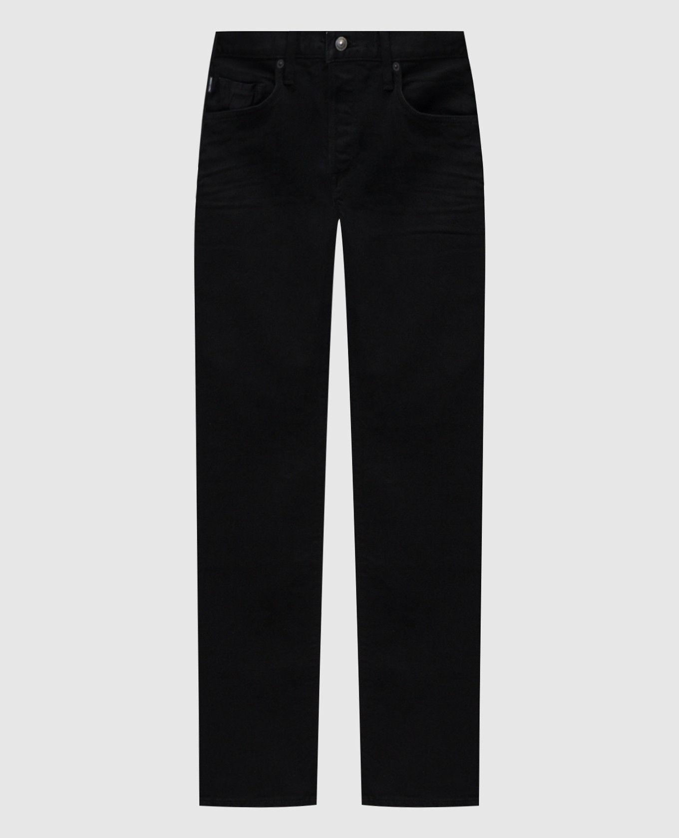 

Черные джинсы с логотип патч, Черный, Зауженные джинсы