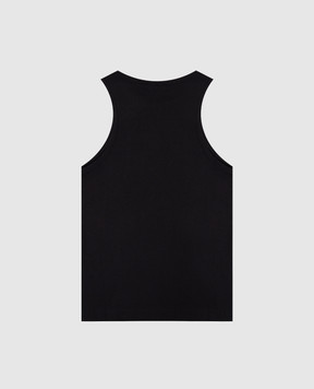 Balmain Детский черный топ с принтом логотипа BW8A72Z2389410