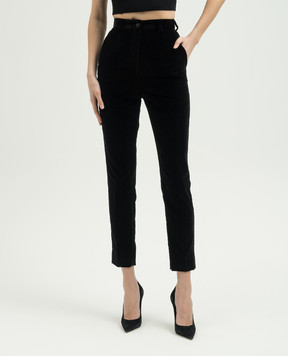 Dolce&Gabbana Черные бархатные брюки FTC30TFUVG7
