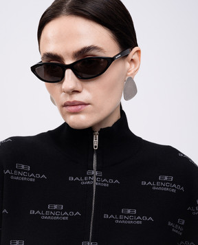 Balenciaga Черные очки Neo Oval 812657T0039