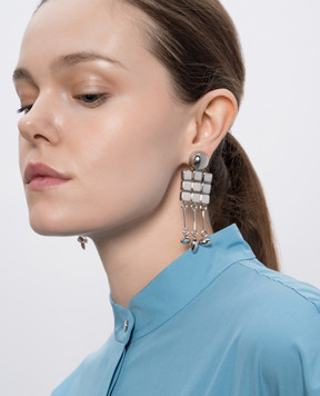 Max Mara Серебристые серьги TILEEARRINGS