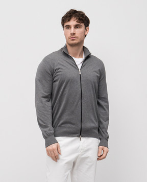 Brunello Cucinelli Серый меланжевый кардиган M2900106