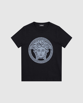Versace Детская чёрная футболка Medusa 10183421A12978