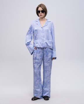 Off-White Фіолетова блуза у візерунок в стилі фрески OWGE028S25FAB002