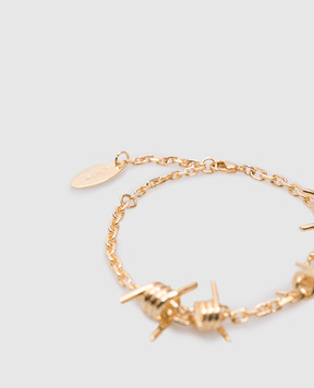 Off-White Золотой браслет Barbed Wire OWOA12PS25MET001