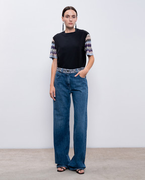Missoni Синие джинсы с контрастной вставкой DS24WI09BW00TO